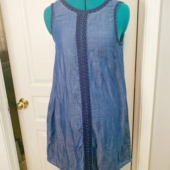 Max Jeans Bohemian Tencil Embroidered Sleeveless Casual Summer Lightweight Dress - Picture 4 of 11